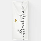 Moderne gouden hart gepersonaliseerde bedrijfslogo spandoek (Verticaal)