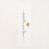 Moderne gouden hart script naam yogamat (Voorkant)