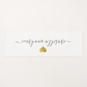 Moderne gouden hart script naam yogamat (Voorkant (horizontaal))