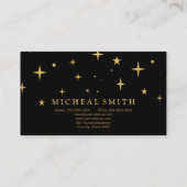 Moderne Gouden Helder Sterren Visitekaartje (Achterkant)