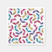 Moderne gouden hoge hakken Waterverf Servetten (Voorkant)