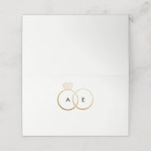 Moderne Gouden Huwelijksring Monogram Blanco Plaat (Buitenkant ongevouwen)