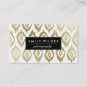 Moderne gouden Ikat | Visitekaartje (Voorkant)