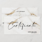 Moderne gouden kaartje voor cadeaubonnen (Voorkant / Achterkant)