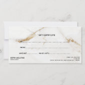 Moderne gouden kaartje voor cadeaubonnen (Achterkant)