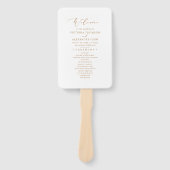Moderne Gouden Kalligrafie Trouwprogramma Fans Handwaaier (Voorkant)