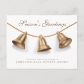 Moderne gouden kerstballen | Groeten van het seizo Briefkaart (Voorkant)