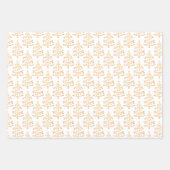 Moderne gouden kerstboompatronen inpakpapier vel (Voorkant)