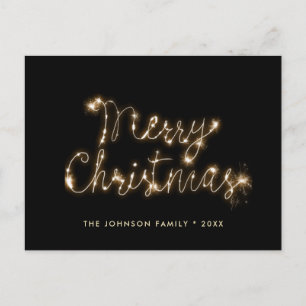 Moderne Gouden Kerstmis Groet Vakantie Briefkaart