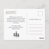 Moderne Gouden Kerstmis Groet Vakantie Briefkaart (Achterkant)