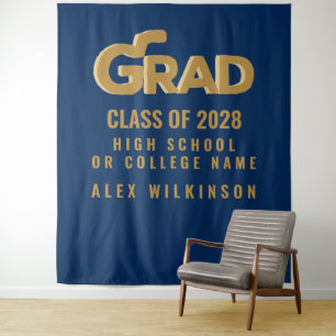 Moderne Gouden Krachtige Typografie Minimale Afstu Wandkleed
