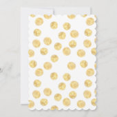 Moderne Gouden Kruis Doop Uitnodiging (Achterkant)