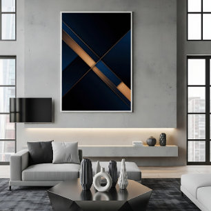 Moderne Gouden Kruising Poster