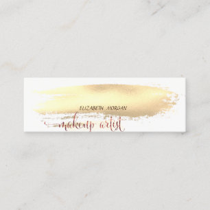Moderne Gouden Kwaststreek, Lippenstift, Make-up Mini Visitekaartje