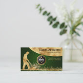 Moderne Gouden Landschap Gazonverzorging Maaien Tu Visitekaartje (Staand voorkant)