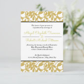 Moderne gouden LEF-3x5Wedding Kaart (Staand voorkant)