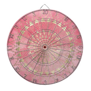 Moderne gouden mandala dartbord