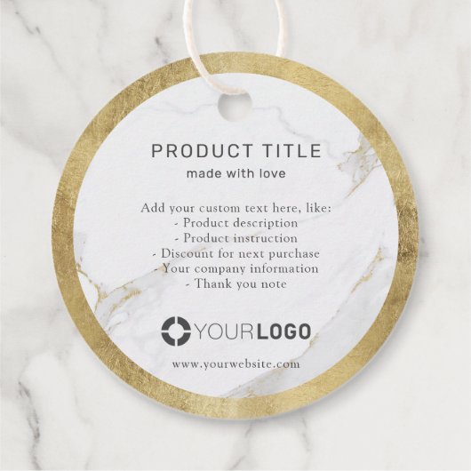 Moderne gouden marmer moderne kalligrafie dank u bedankjes labels (Achterkant)