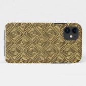 Moderne gouden metalen look spiralen iPhone 5 Hoes (Achterkant (horizontaal))