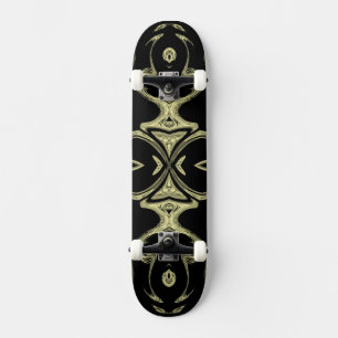 moderne gouden modepatroon skateboard