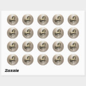 Moderne Gouden Paard Equine Ronde Sticker (Vel)