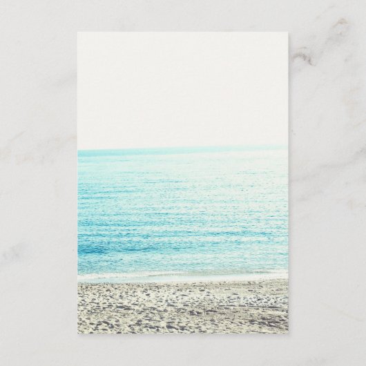 Moderne gouden palmboom strand insert details brui informatiekaartje (Achterkant)