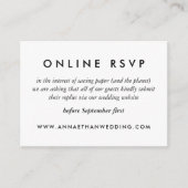 Moderne gouden ringen Trouw online RSVP kaart (Voorkant)