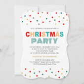 Moderne gouden rode Confetti kerstfeest Kaart (Voorkant)