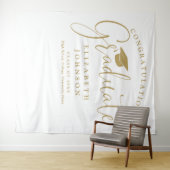 Moderne gouden script afstudeerfeest foto achtergr wandkleed (In Situ (horizontaal))