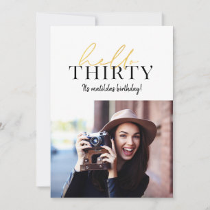 Moderne gouden script+ geometrische 30e verjaardag