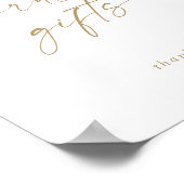 Moderne Gouden Script Kaarten en Geschenken Bord Poster (Hoek)