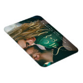 Moderne gouden scriptfoto's bruiloft met de datum magneet (Rechterzijde)