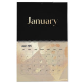Moderne Gouden Shimmer Chic Kalender (Jan 2026)