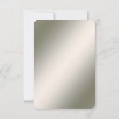 Moderne gouden sierlijke bloem RSVP kaart (Achterkant)