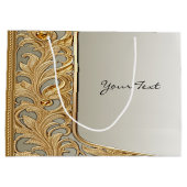 Moderne Gouden Sierlijke Cadeautas (Achterkant)