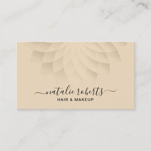 Moderne Gouden Spiraalvormige Make-up Kunstenaar H Visitekaartje (Voorkant)