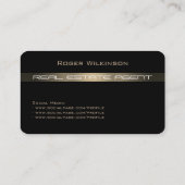 Moderne gouden streep cover visitekaartje (Achterkant)