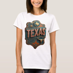 Moderne Gouden TEXAS Custom T-Shirt