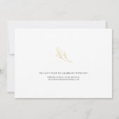 Moderne gouden trouwfoto save the date (Achterkant)