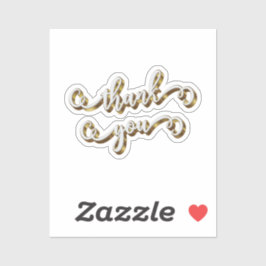 Moderne Gouden Typografie Dank Je Sticker