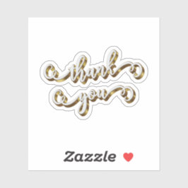 Moderne Gouden Typografie Dank Je  Sticker