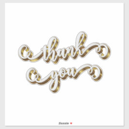 Moderne Gouden Typografie Dank Je  Sticker