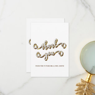 Moderne gouden typografie Dank u Bedankkaart