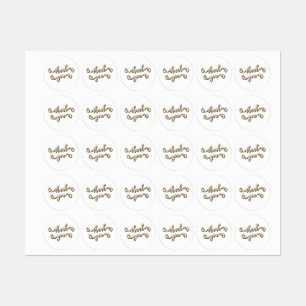 Moderne gouden typografie Dank u Labels