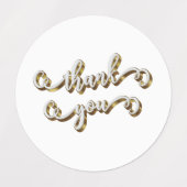 Moderne gouden typografie Dank u Labels (Design 1)