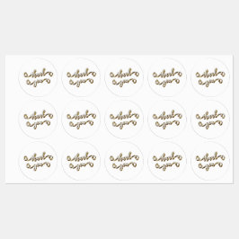 Moderne gouden typografie Dank u Labels