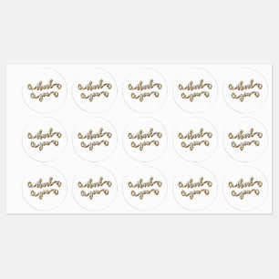 Moderne gouden typografie Dank u Labels