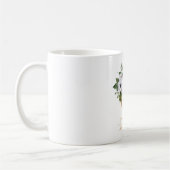 Moderne gouden Waterverf bloemletter C | Monogram Koffiemok (Links)