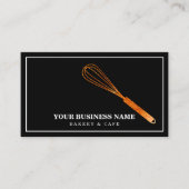 Moderne gouden whisk bakkerij visitekaartje (Voorkant)