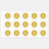 Moderne gouden/witte Logo stijlmonogrammen waterdi Labels (Vel)